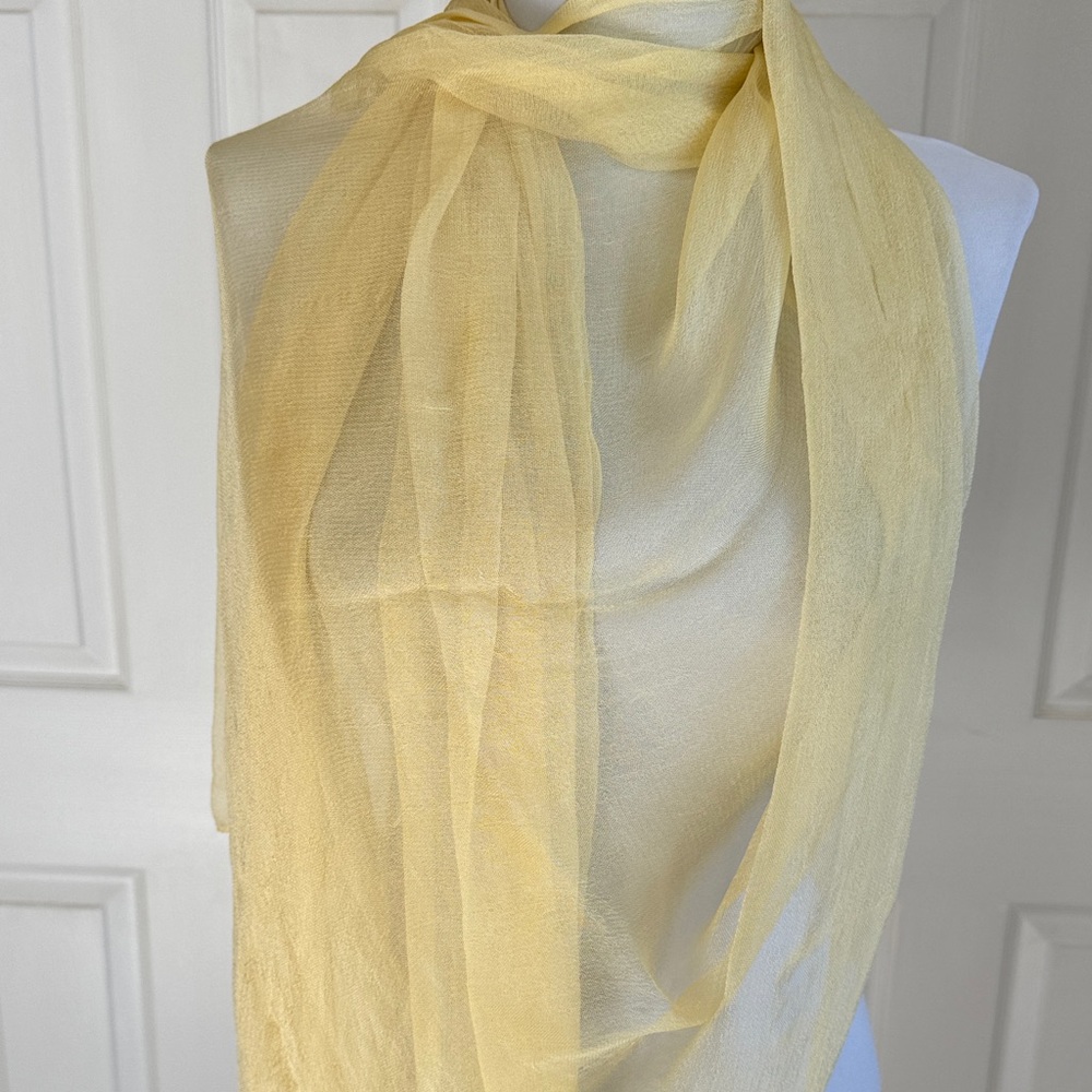 Elegant Gold Silk Scarf